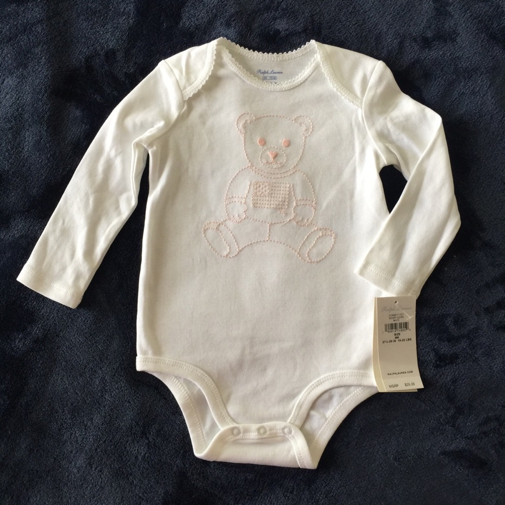 RALPH LAUREN long sleeve baby onesie